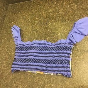 Maaji reversible tube top with frill attachments